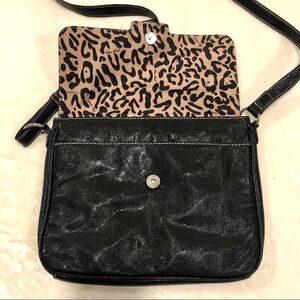 Nine West black crossbody purse bag vinyl